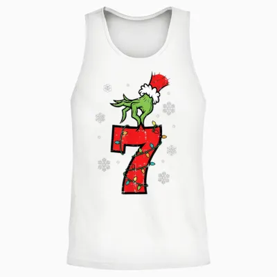 Number 7 Matching 67 Meme 6 7 Christmas Boys Unisex Tank Top - White