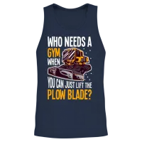Snow Plowing Truck Driver Essentials Snow Plow Unisex Tank Top - Navy – 2