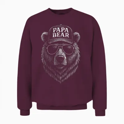 Papa Geschenk Geburtstag Shirt Papa Spruch Lustig Papa Unisex Sweatshirt - Maroon