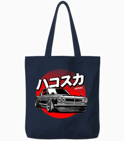 Japanese Racing Car Jdm Tokyo Japan Drift Tote Bags - Navy