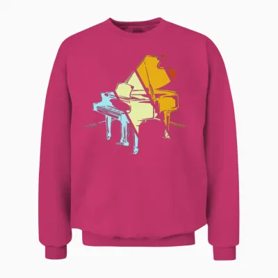 Piano Retro Unisex Sweatshirt - Heliconia