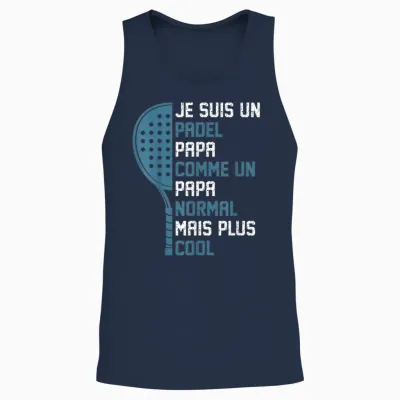 Fête Des Pères Padeliste Je Suis Un Padel Papa Unisex Tank Top - Navy