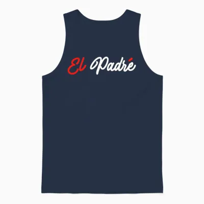Homme El Padre Papa Humour Fête Des Pères Famille Homme Cadeau T-Shirt Haut De Gamme Unisex Tank Top - Navy