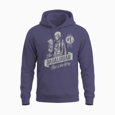 Star Wars the Mandalorian and Grogu Dadalorian Father’s Day Unisex Hoodie - Heather Sport Dark Navy