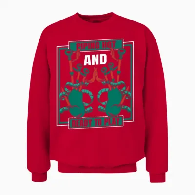 Piping Hot and Ready to Play Great Highland Unisex Sweatshirt - Red