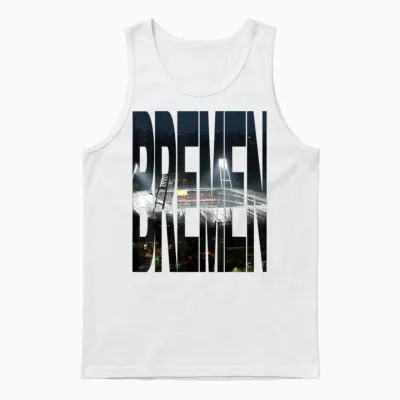 Bremen Weserstadion Bei Nacht T-Shirt, Black, S Unisex Tank Top - White