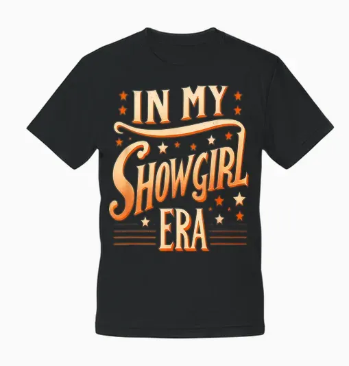 Vintage Showgirl Shirt for Youth Girls Women Unisex T-Shirt - Black