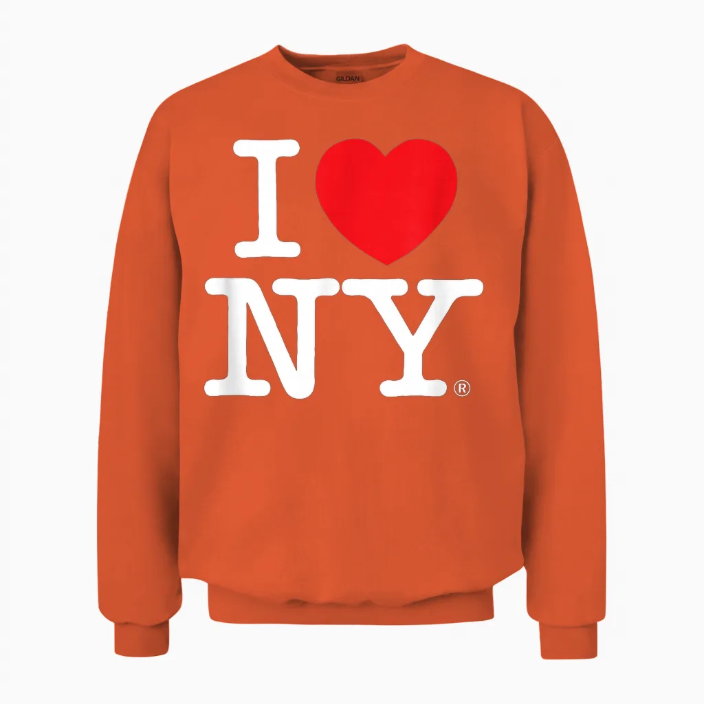 T-Shirt with German Text "ich Liebe Mein Klassisches Logo Unisex Sweatshirt in Orange