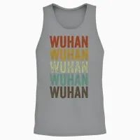Wuhan China Retro Vintage Unisex Tank Top - Sport Grey – 2