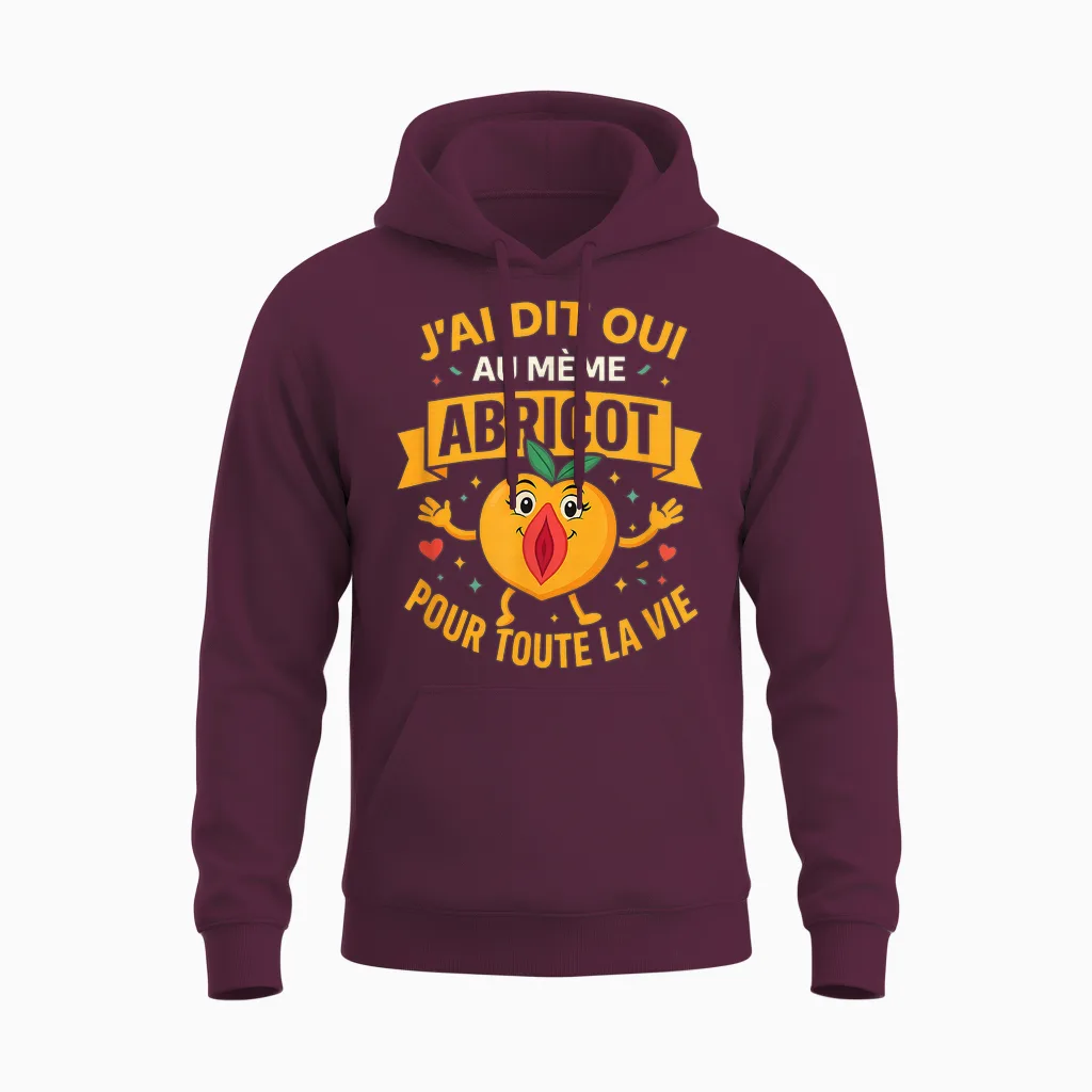 J'ai Said Oui Le Same Apricot – Funeral Life of Boy Unisex Hoodie in Maroon