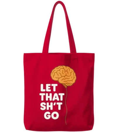 Fitness and Mental Health Tote Bags - Red