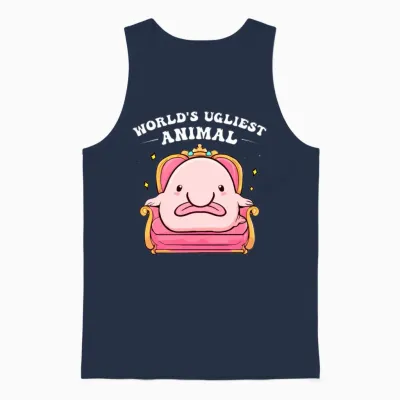 Funny Blobfish Unisex Tank Top - Navy