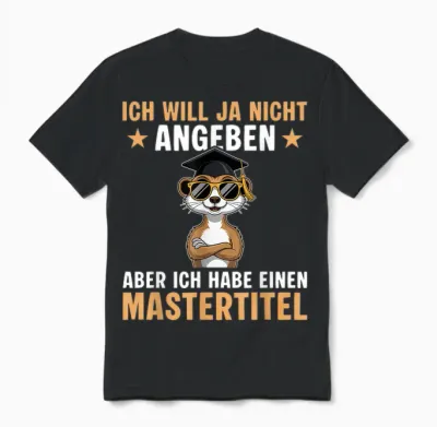 Study Passed Meerkat Master Graduation Unisex T-Shirt - Black