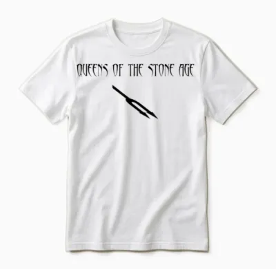 Official Songs Queens of the Stone Age for the Deaf T-Shirt, White, S Unisex T-Shirt - White