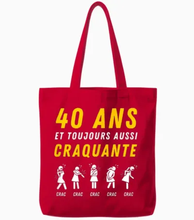 Gift Idea Drole Humour 40 Ans 1986 Anniversaire Femme Tote Bags - Red