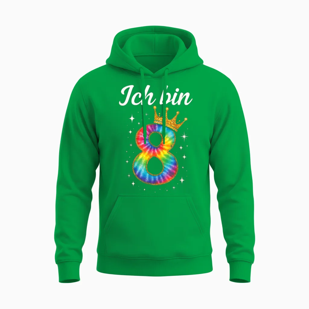 Ich Bin 8 - Ich Bin Schon 8 8 Geburtstag Unisex Hoodie in Irish Green