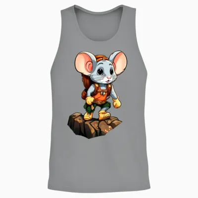 Mice Mountaineer / Hiking Mouse Unisex Tank Top - Sport Grey