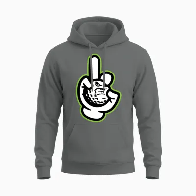 Finger Golf Funny Unisex Hoodie - Graphite Heather