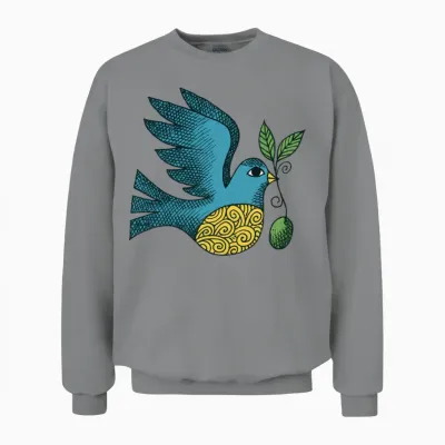 Retro Dove of Peace Unisex Sweatshirt - Sport Grey