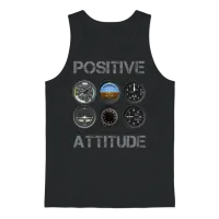 Positive Attitude Pilot Unisex Tank Top - Black – 1