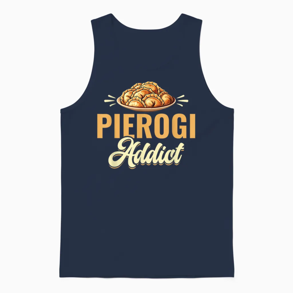 Pierogi Addict - Roots Polish Poland Unisex Tank Top in Navy