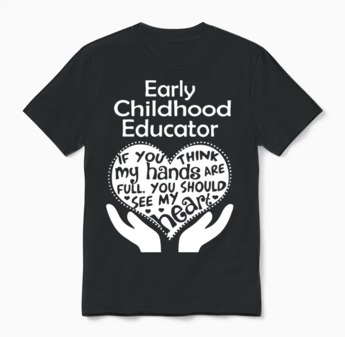 Early Childhood Educator Teachers Unisex T-Shirt in Black