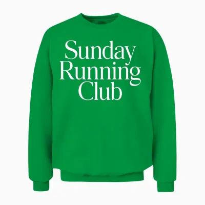 Sunday Running Club X Jogger Jogging Runner Fitness Gym Back Unisex Sweatshirt - Irish Green
