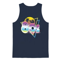 80s Retro Unisex Tank Top - Navy – 1