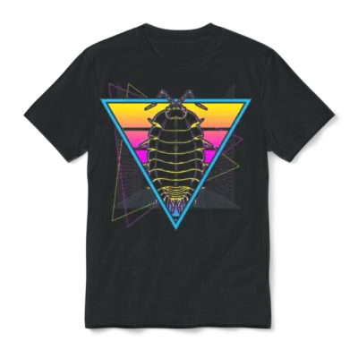 Isopods Retro Vaporwave Unisex T-Shirt - Black