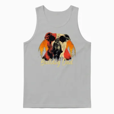 Best English Bulldog Dad Vintage Fête Des Pères Amoureux Des Chiens Unisex Tank Top - Ash