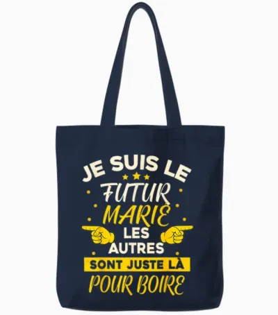 Future Groom Evg Alcohol Party with Friends Gift Evg Wedding T-Shirt, Black, S Tote Bags - Navy