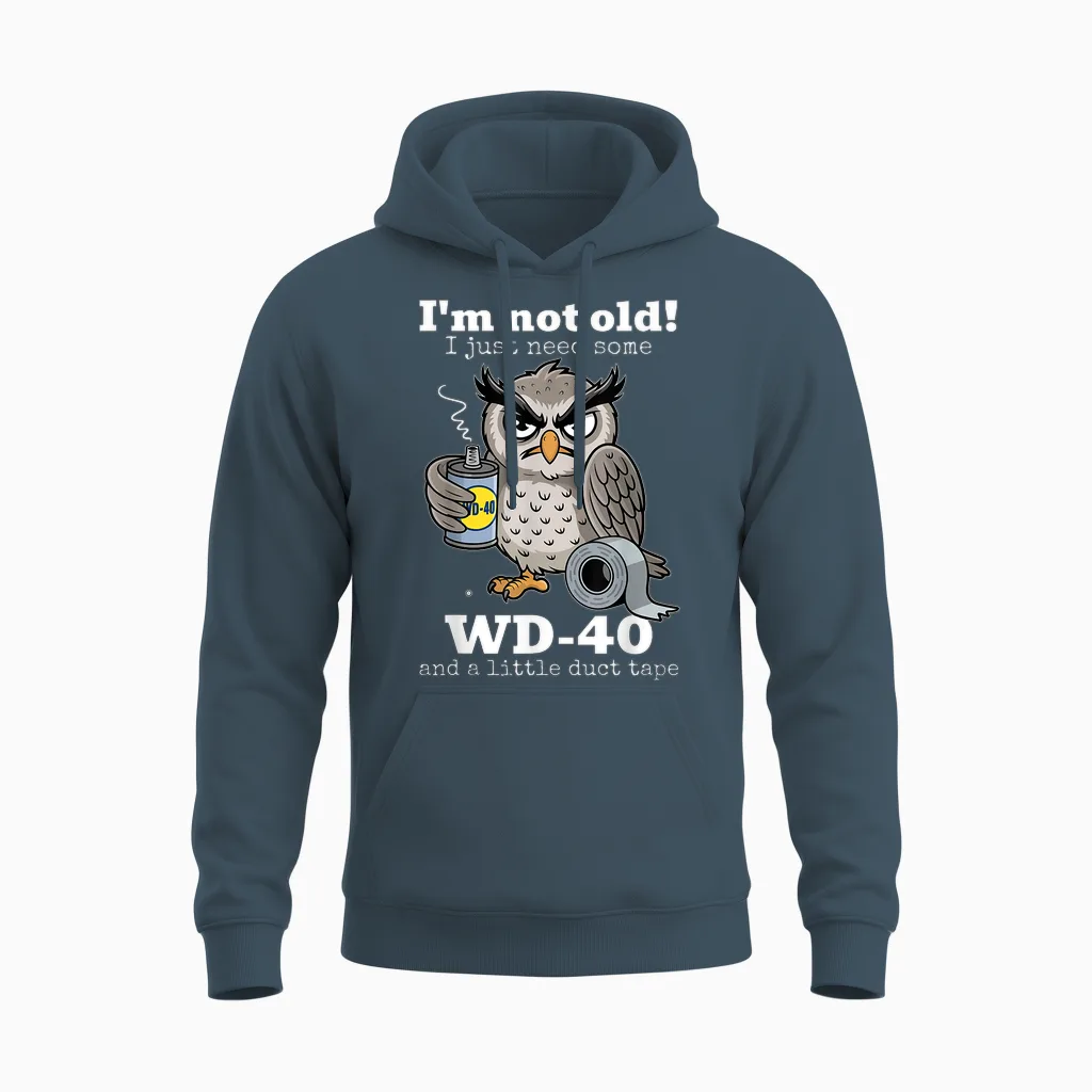 I'm Not Old I Just Need Some and a Little Turtle Tape Eule Unisex Hoodie in Dark Heather