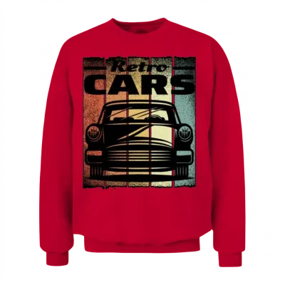 Classic Car Retro 80s Unisex Sweatshirt - Red