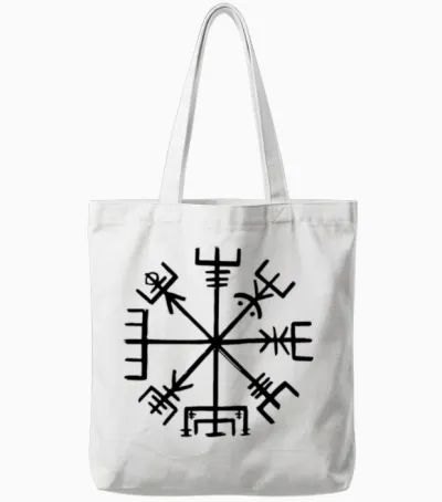 Viking Compass Tote Bags - White