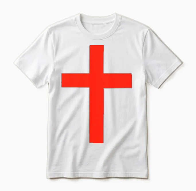 Angel's Red Cross Unisex T-Shirt in White