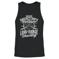 Long Range Shooting Range Gun Shooter Sniper Unisex Tank Top - Black – 2