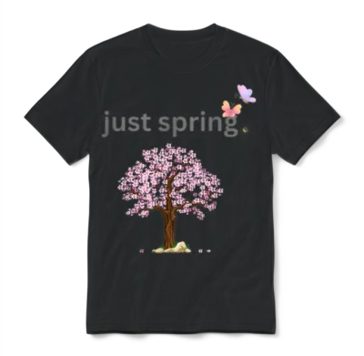 Unisex Spring Trending Creative Unisex T-Shirt - Black