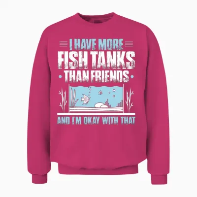 Fishkeeper Fishkeeping Aquarium Fish Tank Aquarist Unisex Sweatshirt - Heliconia