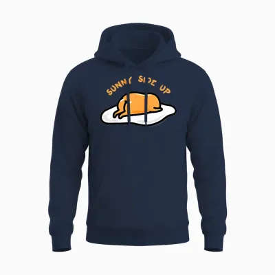 Gudetama the Lazy Egg Sunny Side Up Unisex Hoodie - Navy