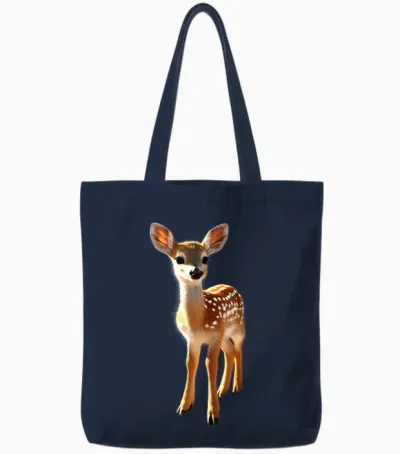 Reh Für Rehkitz Liebhaber Rehbock Rehe Kitz Hirsch Süßes Reh Tote Bags - Navy