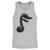 Music Note — Lovers Unisex Tank Top - Ash – 2