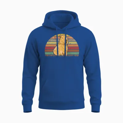 Capybara Retro Vintage Unisex Hoodie - Royal