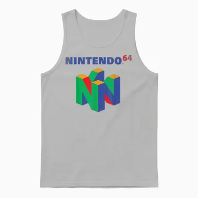 Nintendo 64 Classic Logo Retro Vintage Graphic Unisex Tank Top - Ash