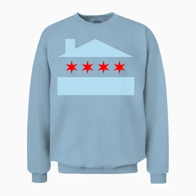 Chicago House Flag - Edm Unisex Sweatshirt - Light Blue