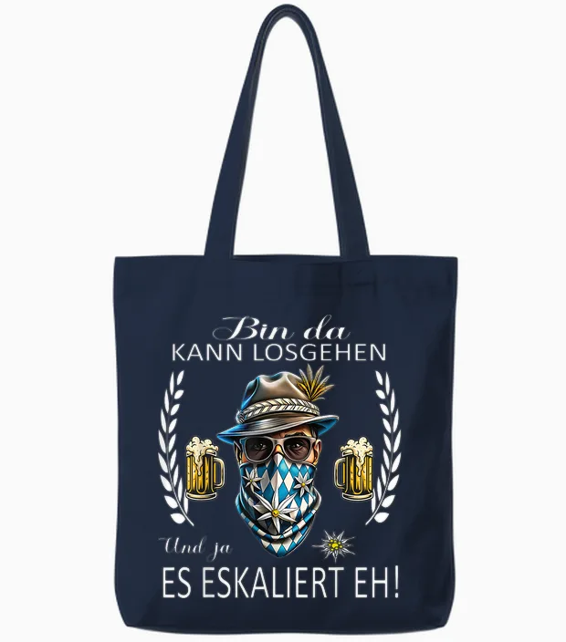 Grantler Trachten Herren Tracht Lausbua Passend Oktoberfest Tote Bags in Navy