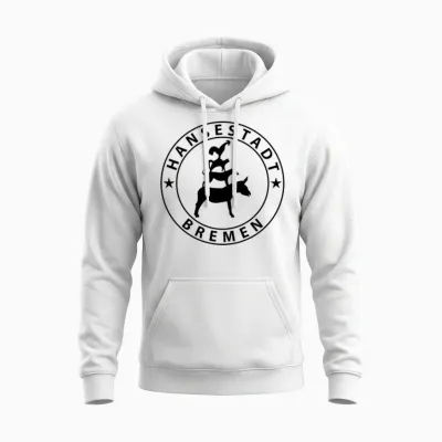 Bremen Unisex Hoodie - White