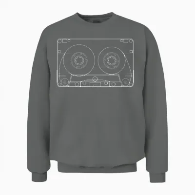 Retro Mix Tape Audio Cassette Unisex Sweatshirt - Graphite Heather