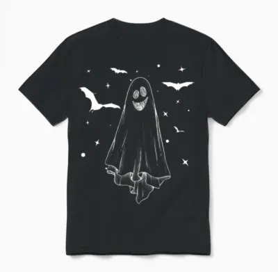 Retro Halloween Tshirt, Retro Fall Shirt, Fall Unisex T-Shirt - Black