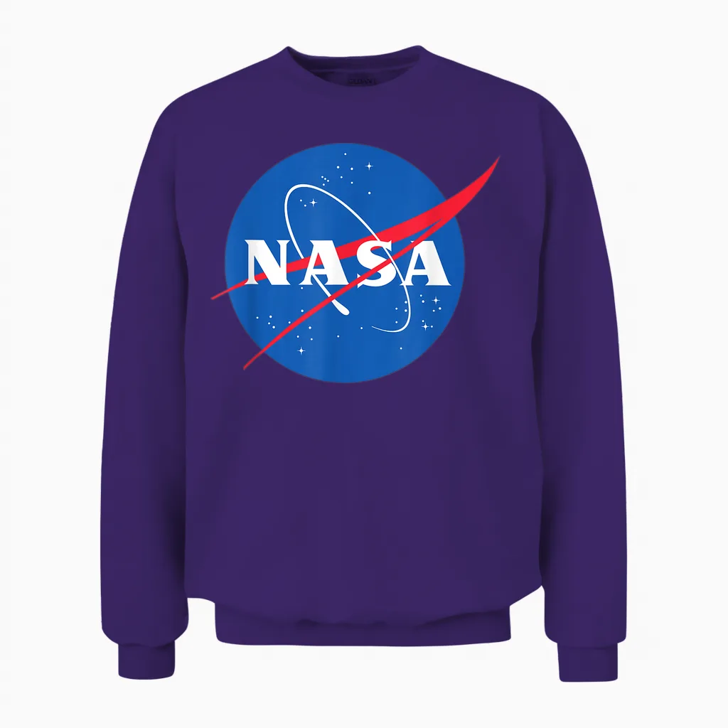 Official Nasa Logo Unisex Sweatshirt in Purple