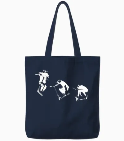Scooter Stunt Gift Tote Bags - Navy